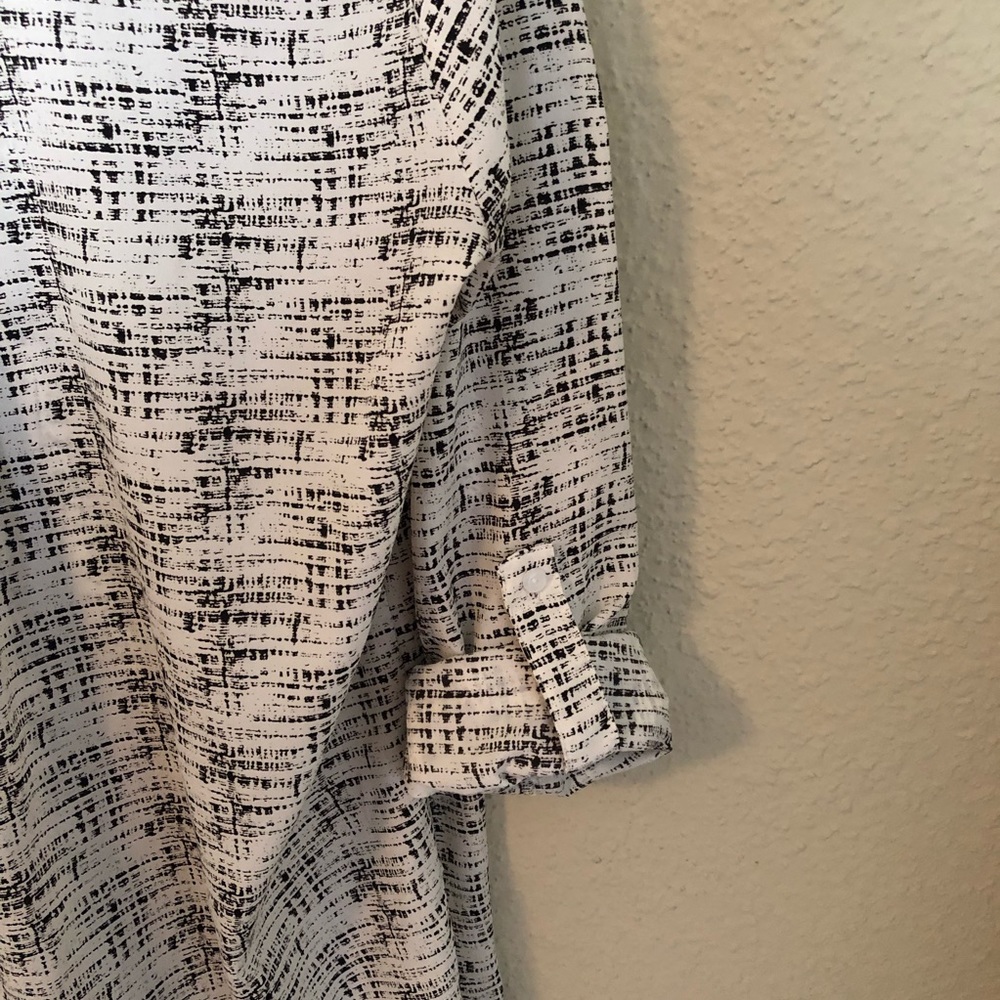 MOON Ivory\Black Print Top/ Tunic - Picture 6 of 6